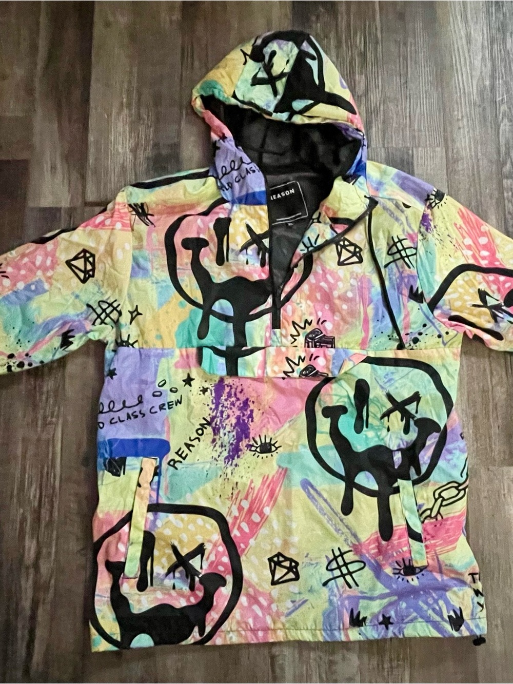 Reason Graffiti Hooded Pullover Streetwear -  Unisex XL
